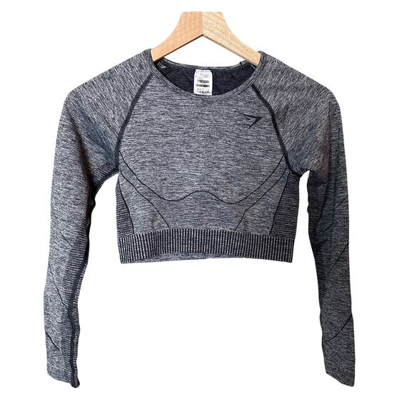 Gymshark Hyper Amplify Long Sleeve Workout Crop Top Small - Picture 1 of 4